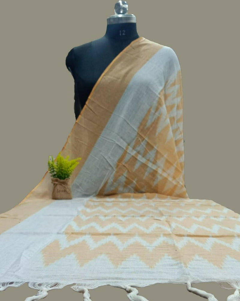 100% Pure Cotton Ikat Dupatta - Leheriya