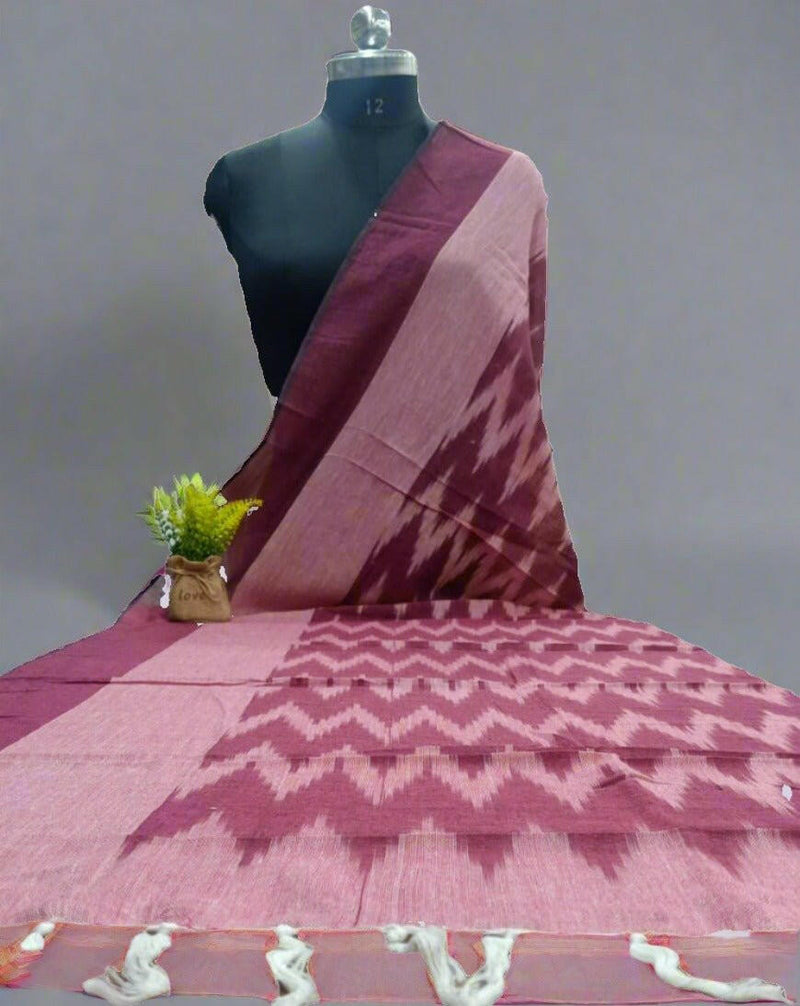 100% Pure Cotton Ikat Dupatta - Leheriya