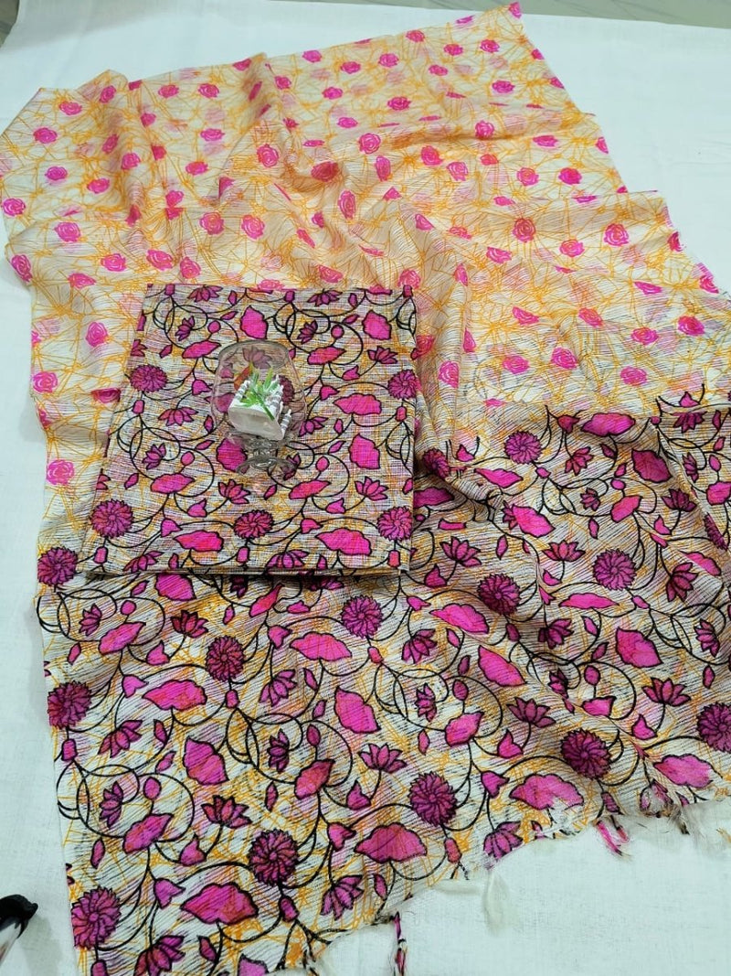 2 pc Kota Doria Cotton Madhubani Salwar Suits - Leheriya