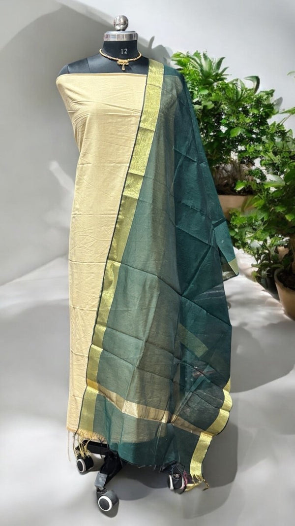 2 pc Mercerised Silk Salwar Suit - Leheriya