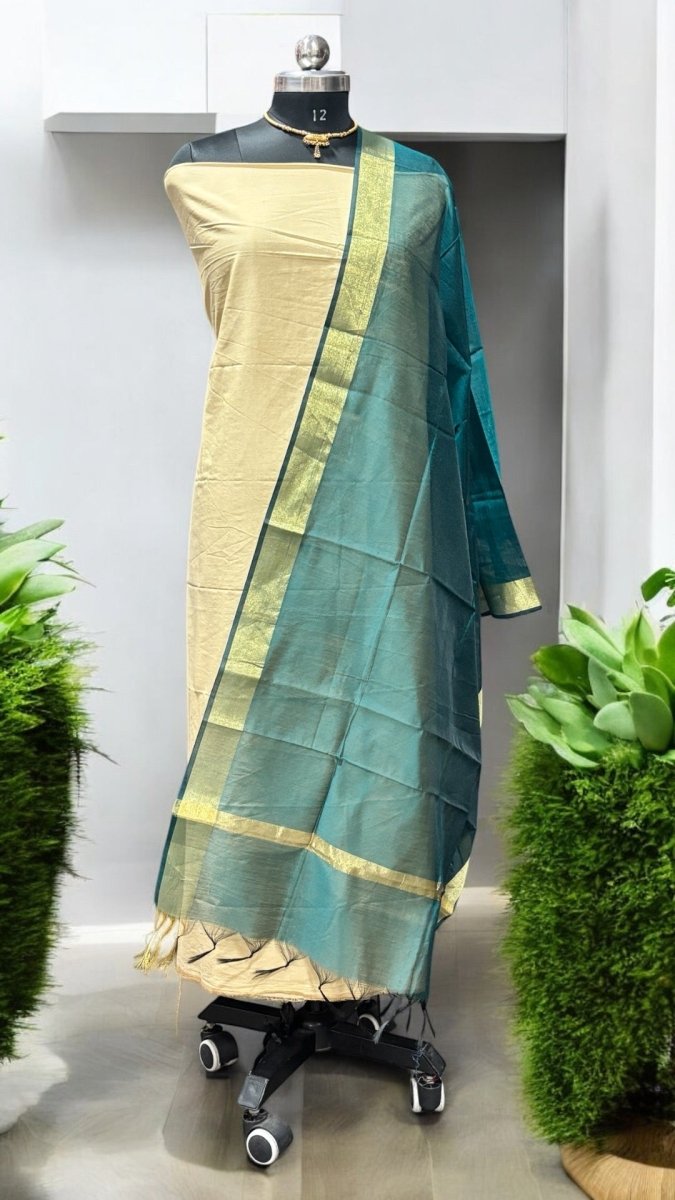 2 pc Mercerised Silk Salwar Suit - Leheriya