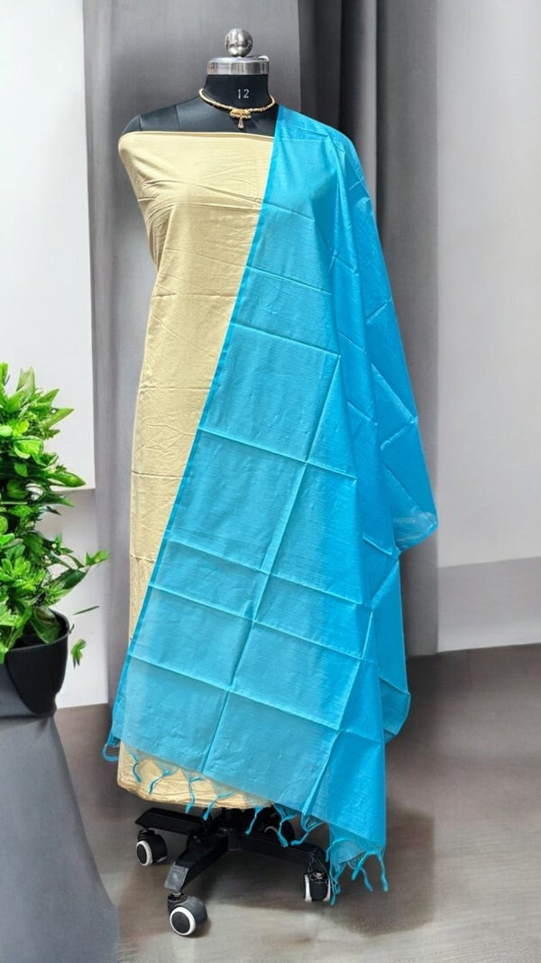 2 pc Mercerised Silk Salwar Suit - Leheriya