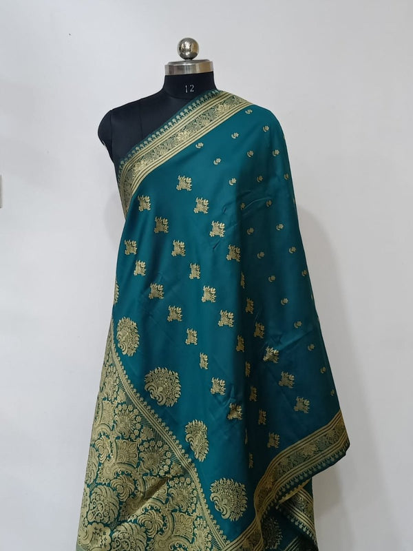 2.5 m Heavy Banarasi Brocade Silk Dupatta - Leheriya