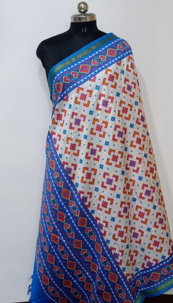 2.5 m Printed Patola Silk Dupatta - Leheriya