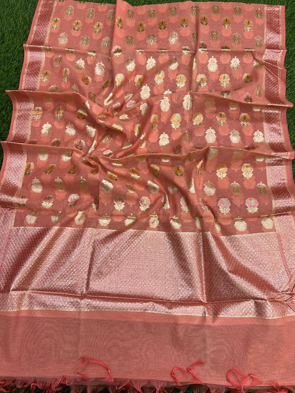 2.5 m Pure Banarasi Lorex Dupatta - Leheriya