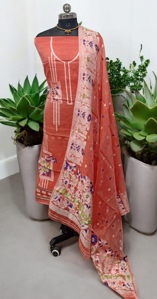 Original Woven Dhakai Jamdani 2 pc Salwar Suit