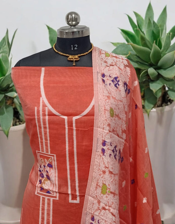 Original Woven Dhakai Jamdani 2 pc Salwar Suit