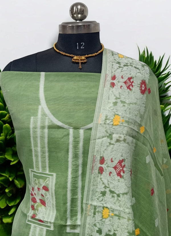 Original Woven Dhakai Jamdani 2 pc Salwar Suit