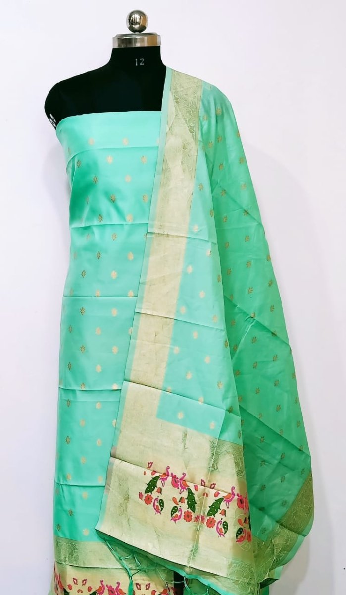 Banarasi 2 pc Paithani Salwar Suit - Leheriya