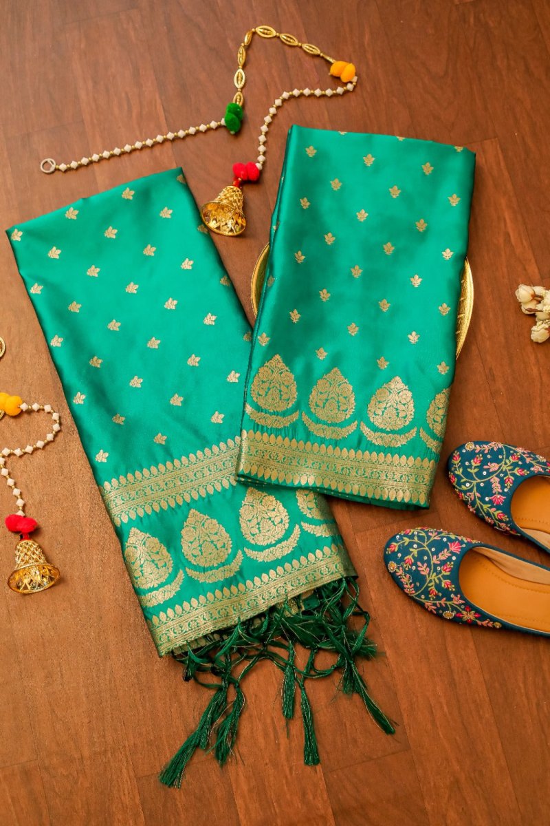 Banarasi 2 pc Paithani Salwar Suit - Leheriya