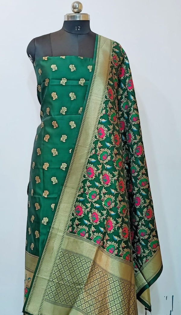 Banarasi 2 pc Paithani Salwar Suit - Leheriya