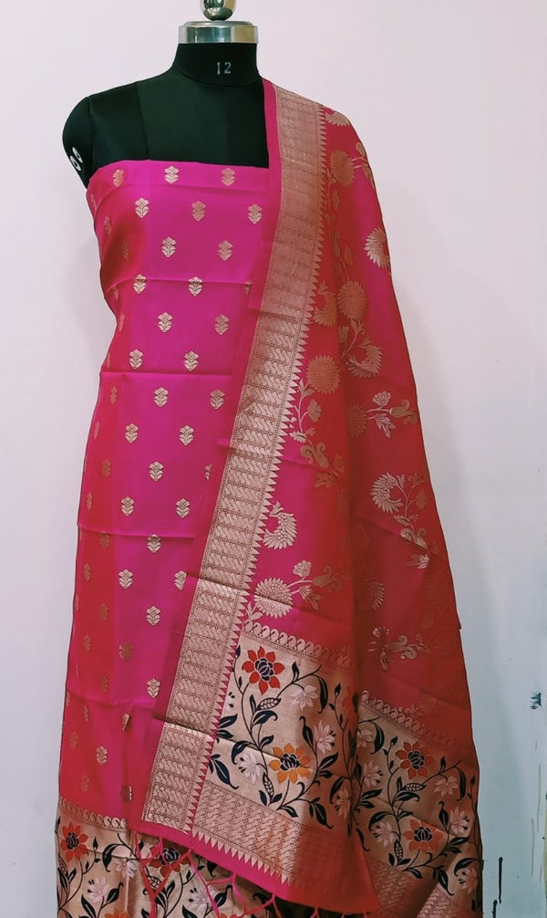 Banarasi 2 pc Paithani Salwar Suit - Leheriya