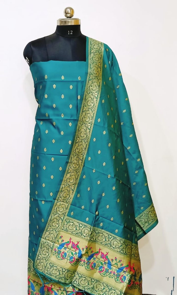 Banarasi 2 pc Paithani Salwar Suit - Leheriya