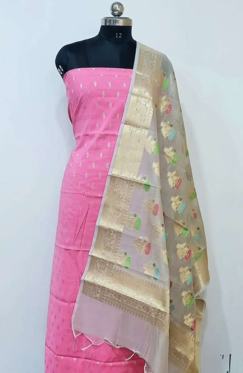 Banarasi 3 pc Salwar Suit - Leheriya