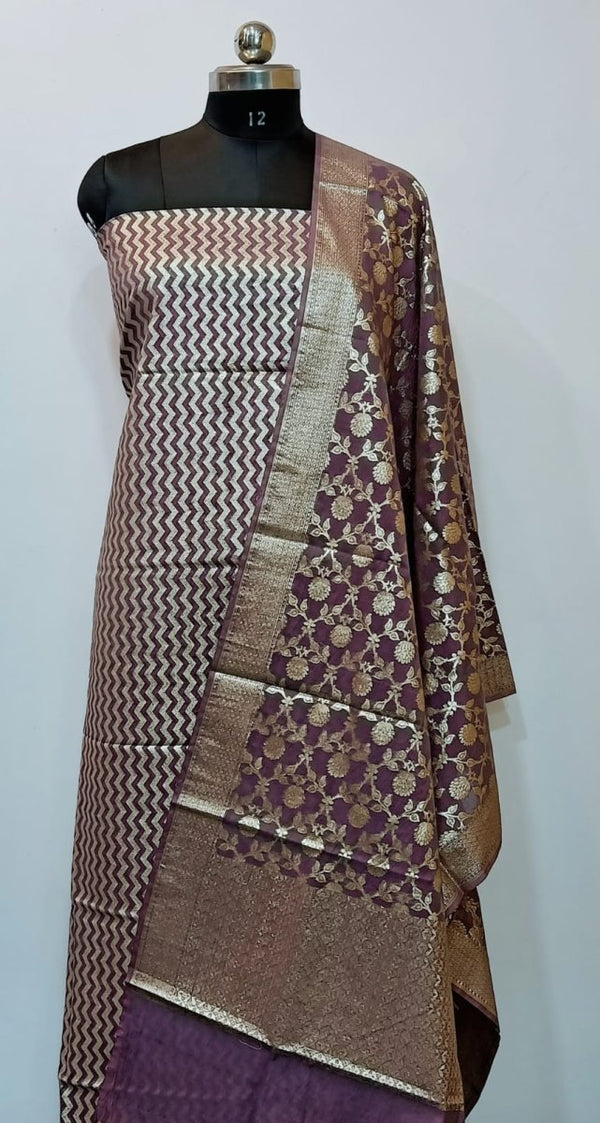 Banarasi 3 pc Salwar Suit - Leheriya