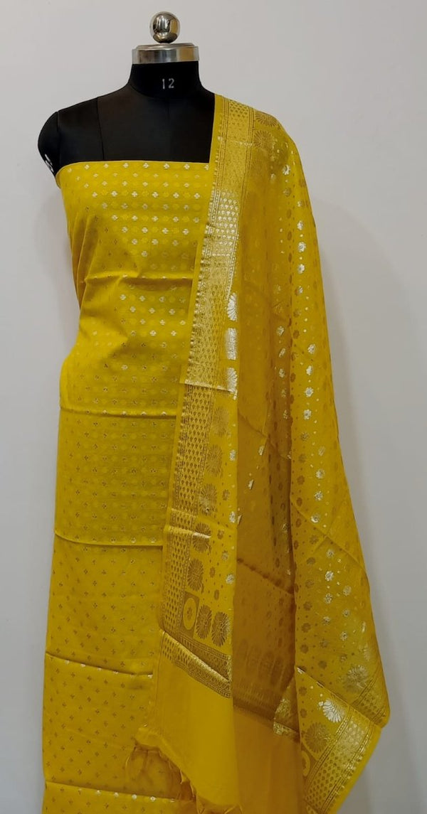 Banarasi 3 pc Salwar Suit - Leheriya