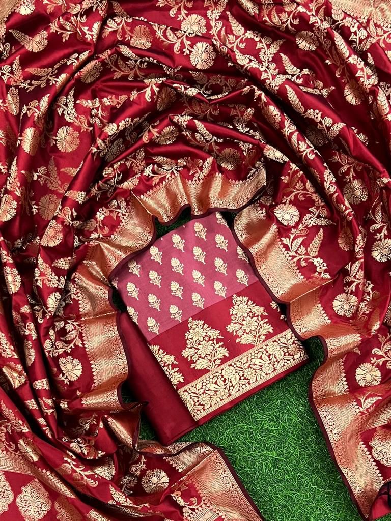 Banarasi 3pc Salwar Suit - Leheriya