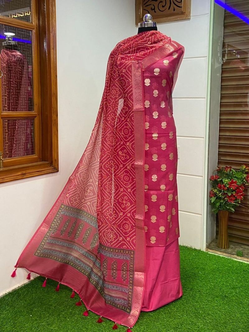 Banarasi 3pc Salwar Suit - Leheriya