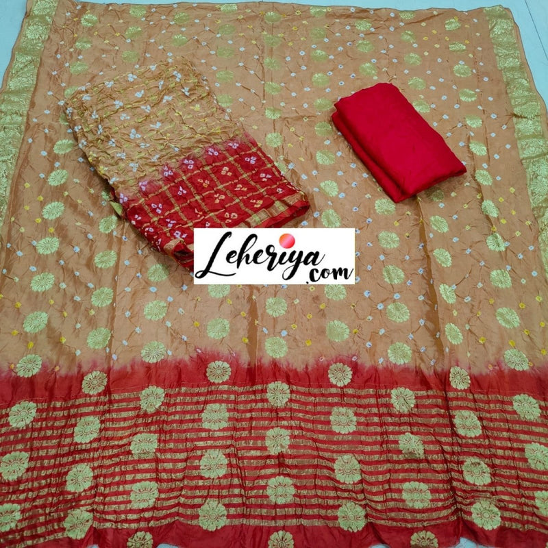 Banarasi Bandhej Gharchola Salwar Suits - Leheriya