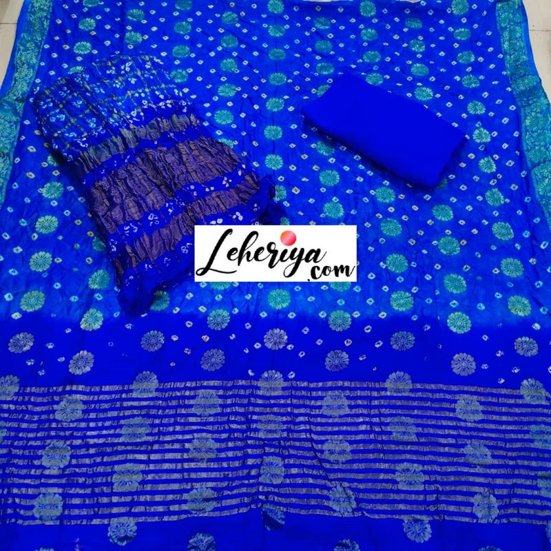 Banarasi Bandhej Gharchola Salwar Suits - Leheriya