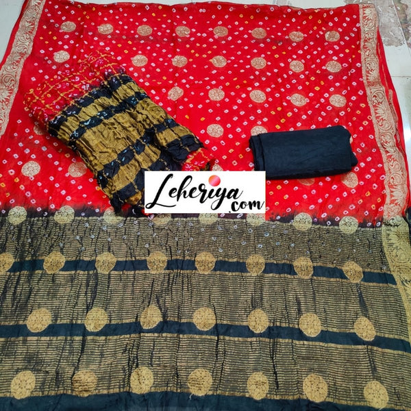 Banarasi Bandhej Gharchola Salwar Suits - Leheriya