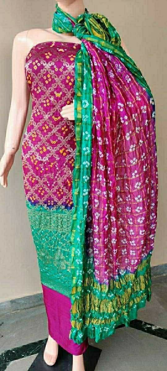 Banarasi Bandhej Ghatchola Suits - Leheriya