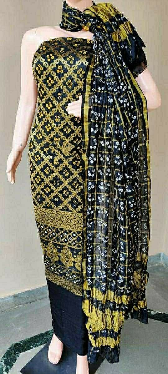 Banarasi Bandhej Ghatchola Suits - Leheriya