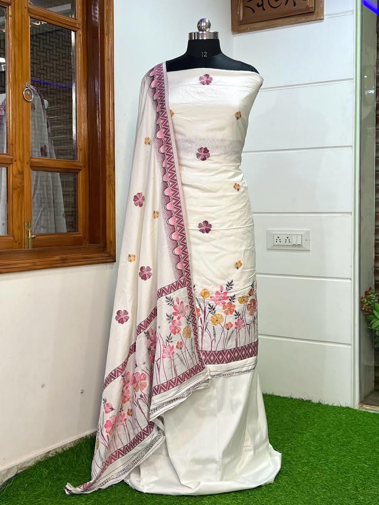 Banarasi Cotton Silk Salwar Suit - Leheriya
