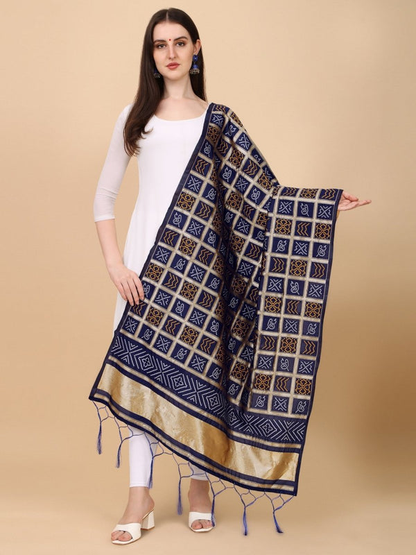 Banarasi Jacquard Weaving Patola Silk Dupatta - Leheriya