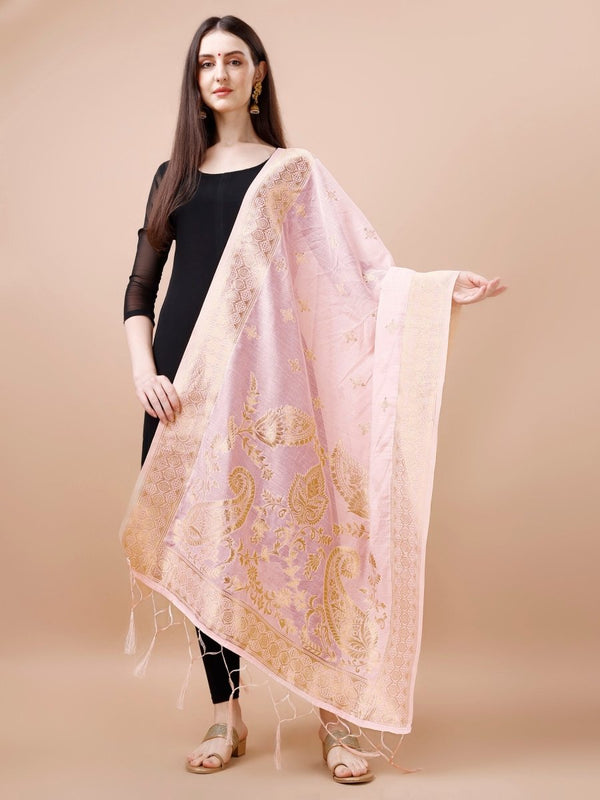 Banarasi Jacquard Weaving Patola Silk Dupatta - Leheriya