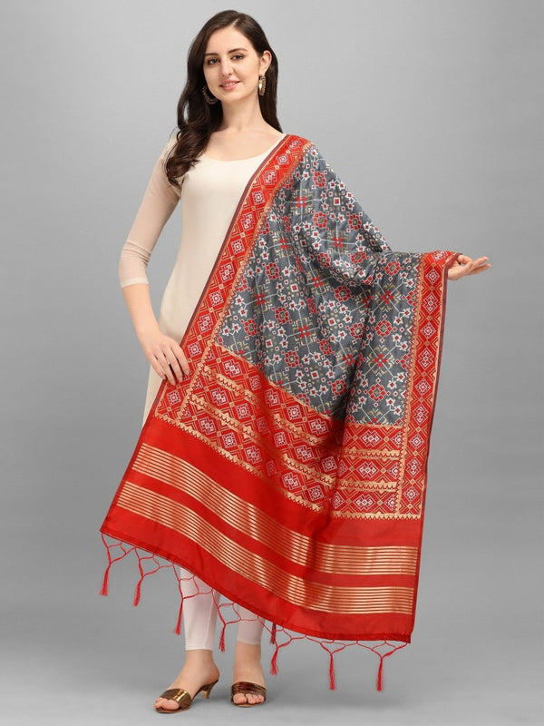 Banarasi Jacquard Weaving Patola Silk Dupatta - Leheriya