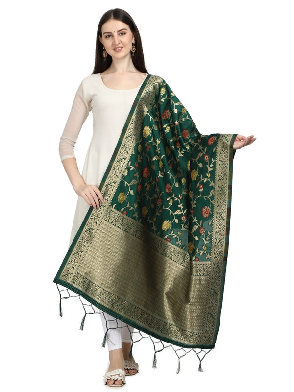 Banarasi Jacquard Weaving Patola Silk Dupatta - Leheriya