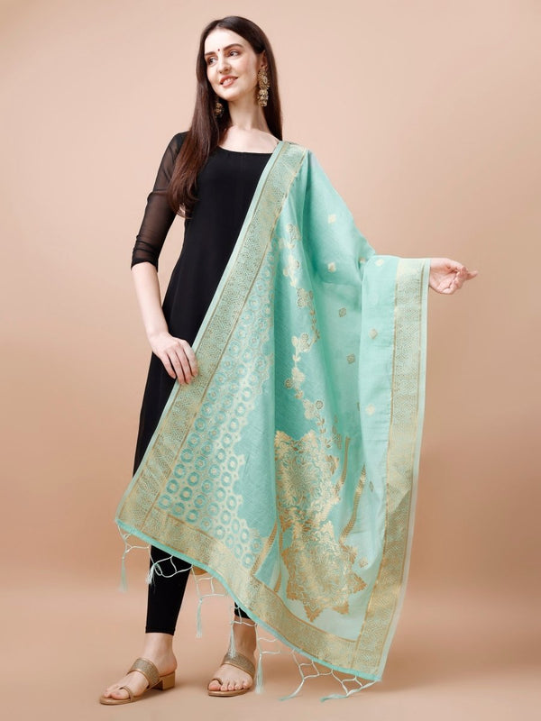 Banarasi Jacquard Weaving Patola Silk Dupatta - Leheriya