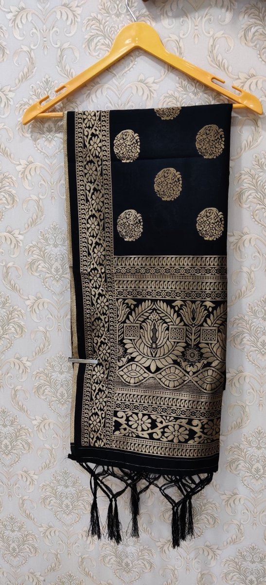 Banarasi Jacquard Weaving Patola Silk Dupatta - Leheriya