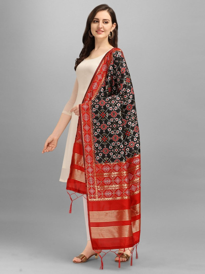 Banarasi Jacquard Weaving Patola Silk Dupatta - Leheriya