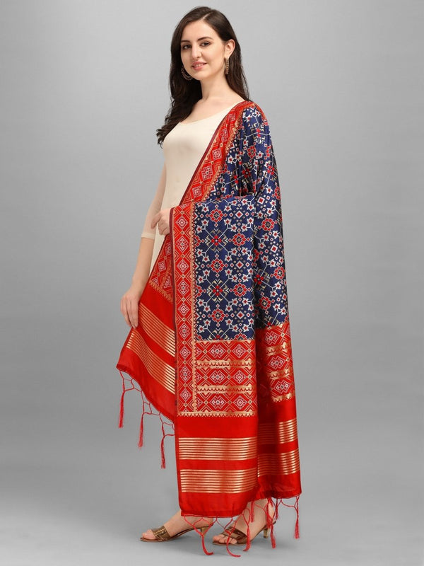 Banarasi Jacquard Weaving Patola Silk Dupatta - Leheriya