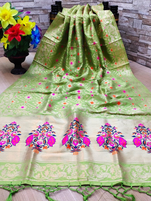 Banarasi Jacquard Weaving Patola Silk Dupatta - Leheriya