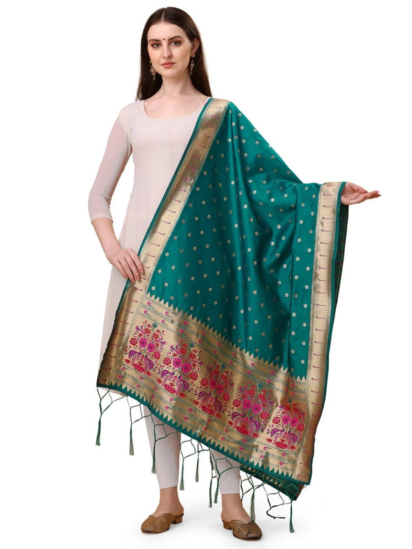 Banarasi Jacquard Weaving Patola Silk Dupatta - Leheriya