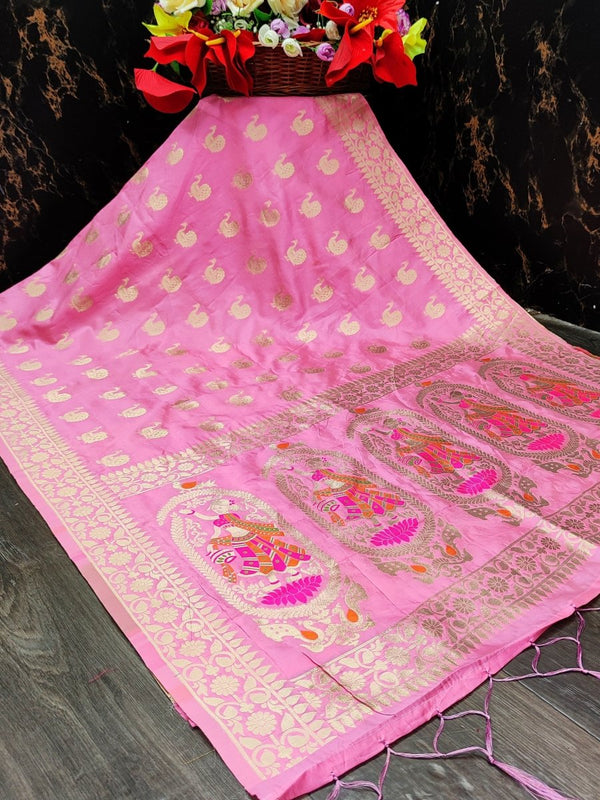 Banarasi Jacquard Weaving Patola Silk Dupatta - Leheriya