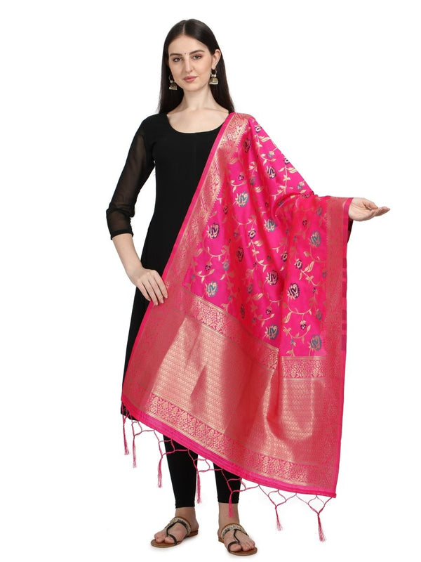 Banarasi Jacquard Weaving Patola Silk Dupatta - Leheriya