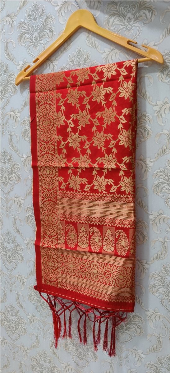 Banarasi Jacquard Weaving Patola Silk Dupatta - Leheriya