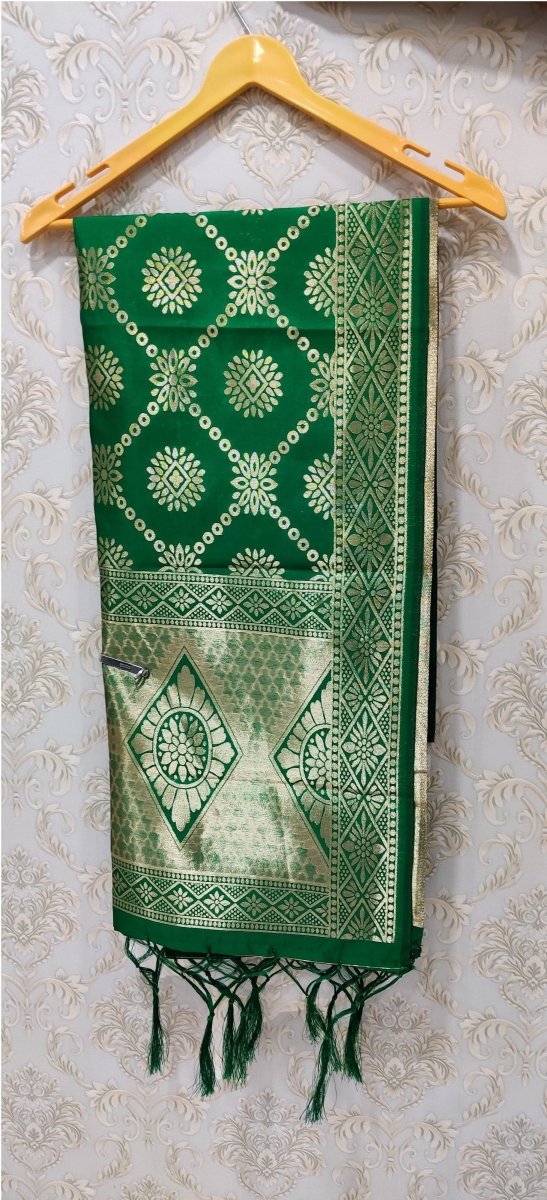 Banarasi Jacquard Weaving Patola Silk Dupatta - Leheriya