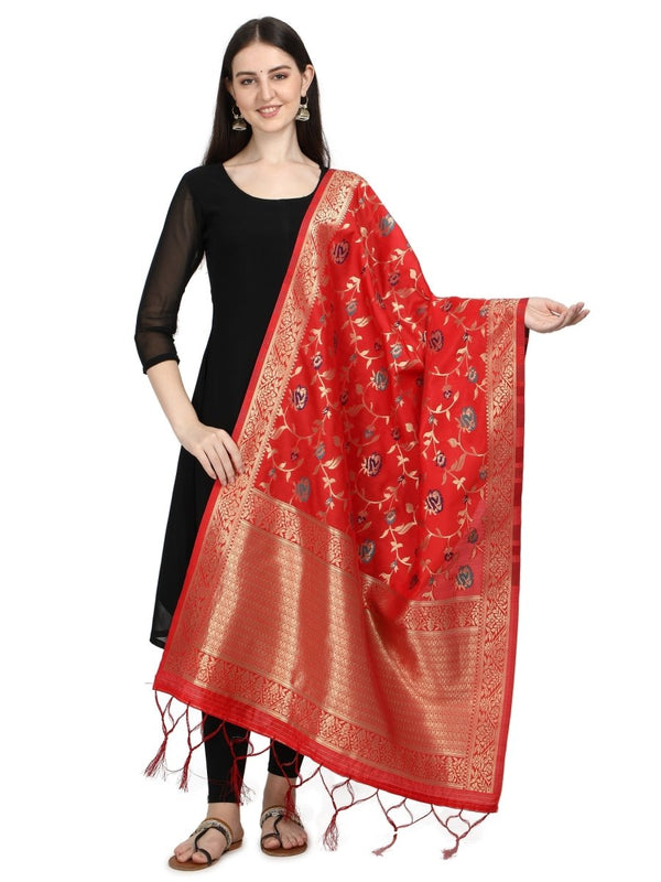 Banarasi Jacquard Weaving Patola Silk Dupatta - Leheriya