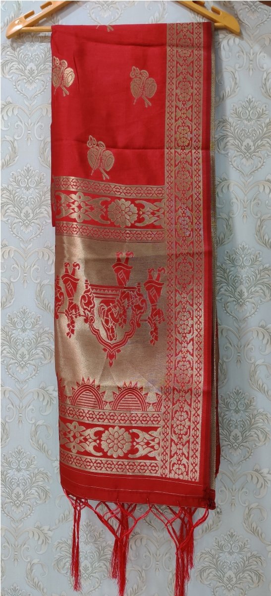 Banarasi Jacquard Weaving Patola Silk Dupatta - Leheriya