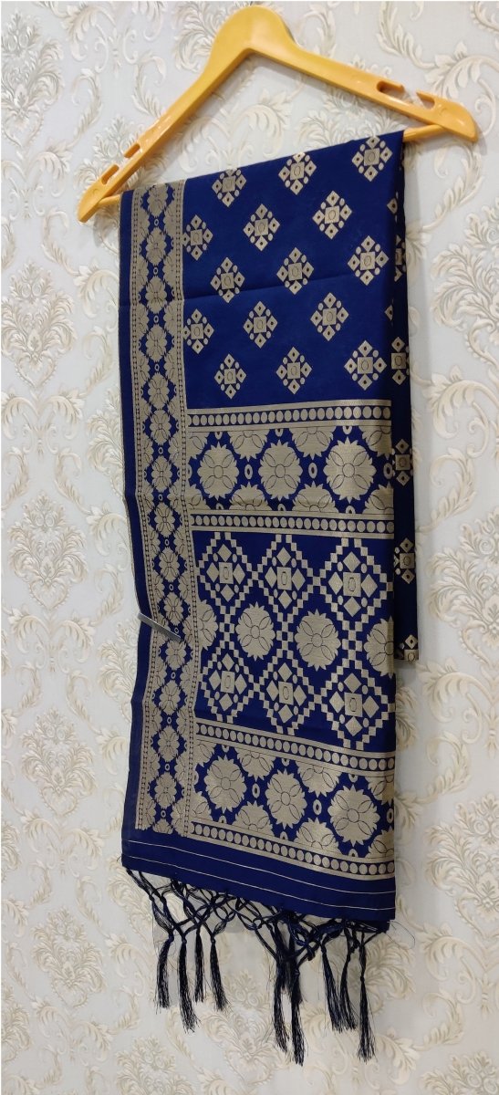 Banarasi Jacquard Weaving Patola Silk Dupatta - Leheriya