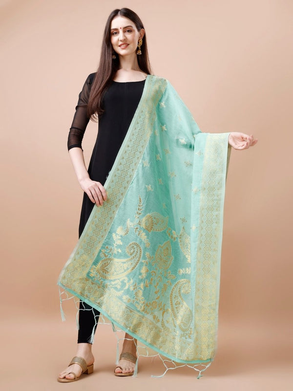 Banarasi Jacquard Weaving Patola Silk Dupatta - Leheriya