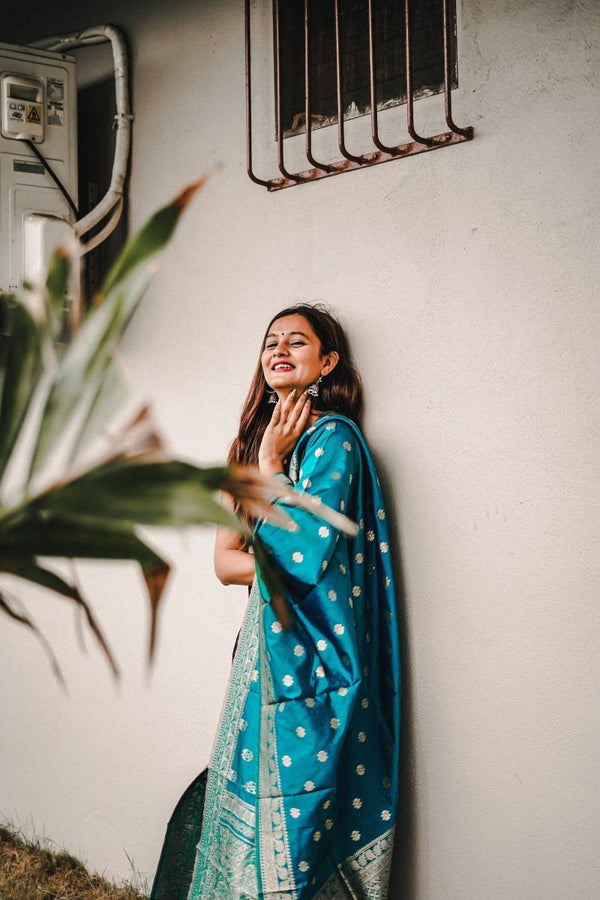 Banarasi Jacquard Weaving Patola Silk Dupatta - Leheriya