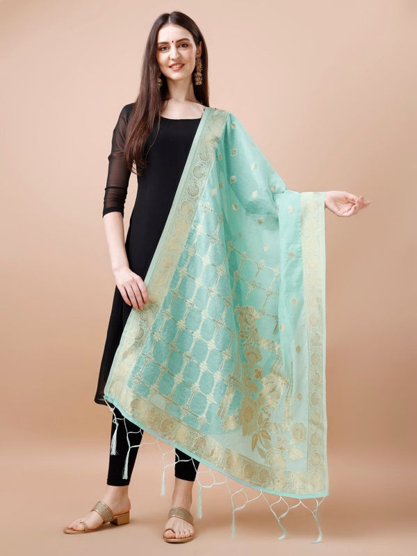 Banarasi Jacquard Weaving Patola Silk Dupatta - Leheriya