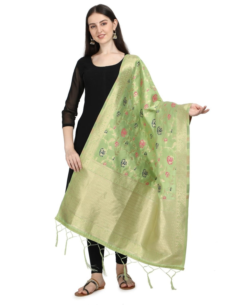 Banarasi Jacquard Weaving Patola Silk Dupatta - Leheriya