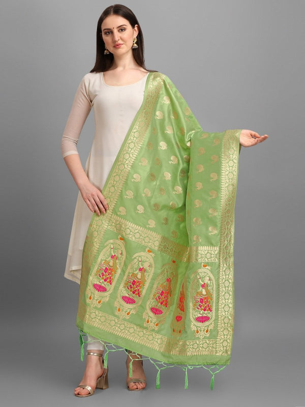 Banarasi Jacquard Weaving Patola Silk Dupatta - Leheriya